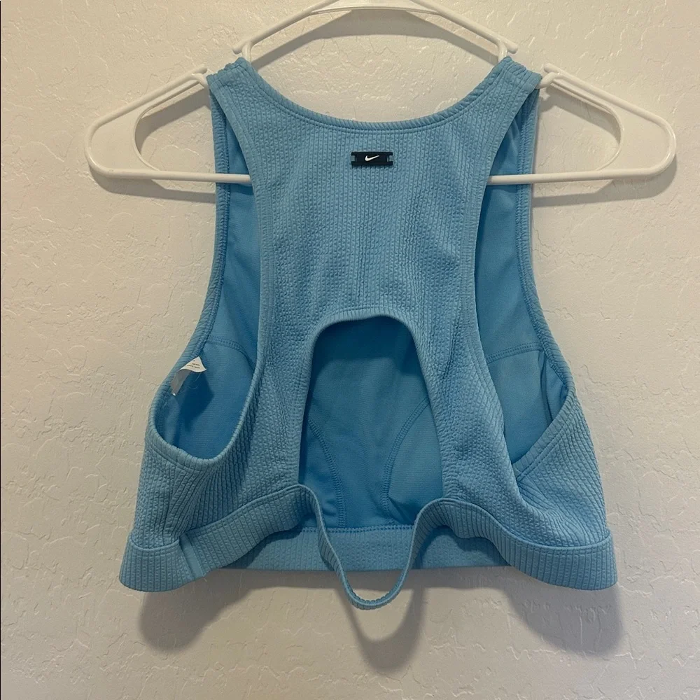 Nike Light Blue women’s‎ size large Cropped Tank sleeveless swimwear top bra